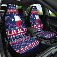 Christmas Texas Map Symbols Car Seat Cover Xmas Holiday Patterns - Wonder Print Shop