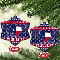 Christmas Texas Map Symbols Ceramic Ornament Xmas Holiday Patterns - Wonder Print Shop