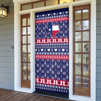 Christmas Texas Map Symbols Door Cover Xmas Holiday Patterns - Wonder Print Shop