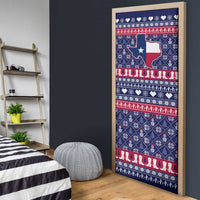 Christmas Texas Map Symbols Door Cover Xmas Holiday Patterns - Wonder Print Shop