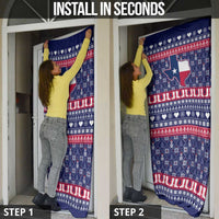 Christmas Texas Map Symbols Door Cover Xmas Holiday Patterns - Wonder Print Shop