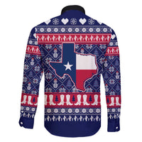 Christmas Texas Map Symbols Family Matching Long Sleeve Bodycon Dress and Hawaiian Shirt Xmas Holiday Patterns - Wonder Print Shop