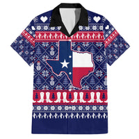 Christmas Texas Map Symbols Family Matching Off The Shoulder Long Sleeve Dress and Hawaiian Shirt Xmas Holiday Patterns - Wonder Print Shop