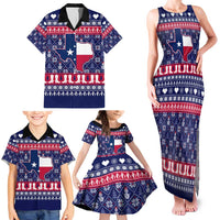 Christmas Texas Map Symbols Family Matching Tank Maxi Dress and Hawaiian Shirt Xmas Holiday Patterns - Wonder Print Shop