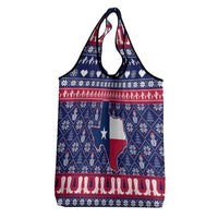 Christmas Texas Map Symbols Grocery Bag Xmas Holiday Patterns - Wonder Print Shop