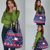 Christmas Texas Map Symbols Grocery Bag Xmas Holiday Patterns - Wonder Print Shop