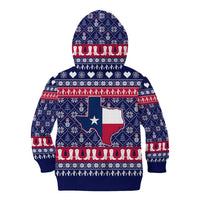 Christmas Texas Map Symbols Kid Hoodie Xmas Holiday Patterns - Wonder Print Shop
