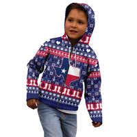 Christmas Texas Map Symbols Kid Hoodie Xmas Holiday Patterns - Wonder Print Shop