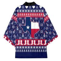 Christmas Texas Map Symbols Kimono Xmas Holiday Patterns - Wonder Print Shop