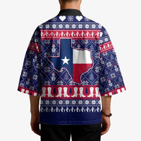 Christmas Texas Map Symbols Kimono Xmas Holiday Patterns - Wonder Print Shop