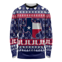 Christmas Texas Map Symbols Long Sleeve Shirt Xmas Holiday Patterns - Wonder Print Shop
