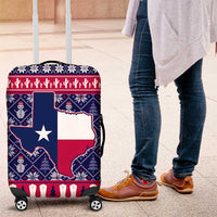 Christmas Texas Map Symbols Luggage Cover Xmas Holiday Patterns - Wonder Print Shop