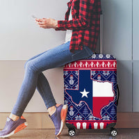 Christmas Texas Map Symbols Luggage Cover Xmas Holiday Patterns - Wonder Print Shop