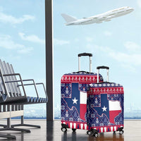 Christmas Texas Map Symbols Luggage Cover Xmas Holiday Patterns - Wonder Print Shop