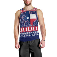 Christmas Texas Map Symbols Men Tank Top Xmas Holiday Patterns - Wonder Print Shop