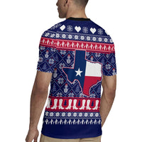 Christmas Texas Map Symbols Rugby Jersey Xmas Holiday Patterns - Wonder Print Shop