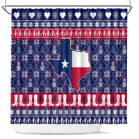 Christmas Texas Map Symbols Shower Curtain Xmas Holiday Patterns - Wonder Print Shop