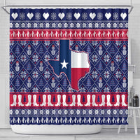 Christmas Texas Map Symbols Shower Curtain Xmas Holiday Patterns - Wonder Print Shop