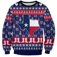 Christmas Texas Map Symbols Sweatshirt Xmas Holiday Patterns - Wonder Print Shop