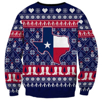 Christmas Texas Map Symbols Sweatshirt Xmas Holiday Patterns - Wonder Print Shop
