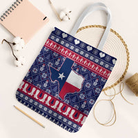 Christmas Texas Map Symbols Tote Bag Xmas Holiday Patterns - Wonder Print Shop
