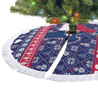 Christmas Texas Map Symbols Tree Skirt Xmas Holiday Patterns - Wonder Print Shop