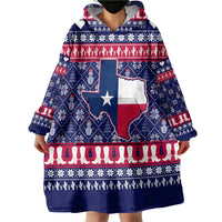Christmas Texas Map Symbols Wearable Blanket Hoodie Xmas Holiday Patterns - Wonder Print Shop