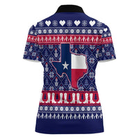 Christmas Texas Map Symbols Women Polo Shirt Xmas Holiday Patterns - Wonder Print Shop