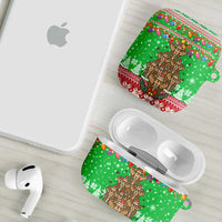Mali Christmas AirPods Case with Cartoon Elephant Pyramid Snowflakes and Holiday Lights - Wonder Print Shop