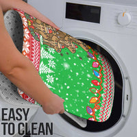 Mali Christmas Bathroom Set with Cartoon Elephant Pyramid Snowflakes and Holiday Lights - Wonder Print Shop