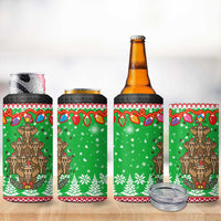 Mali Christmas 4 in 1 Can Cooler Tumbler with Cartoon Elephant Pyramid Snowflakes and Holiday Lights - Wonder Print Shop