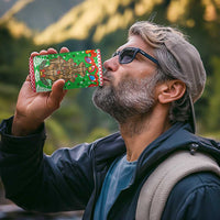 Mali Christmas 4 in 1 Can Cooler Tumbler with Cartoon Elephant Pyramid Snowflakes and Holiday Lights - Wonder Print Shop