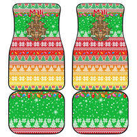 Mali Christmas Car Mats with Cartoon Elephant Pyramid Snowflakes and Holiday Lights - Wonder Print Shop