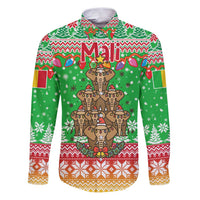 Mali Christmas Family Matching Puletasi and Hawaiian Shirt with Cartoon Elephant Pyramid Snowflakes and Holiday Lights - Wonder Print Shop
