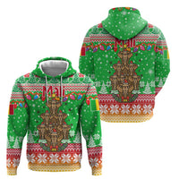 Mali Christmas Hoodie with Cartoon Elephant Pyramid Snowflakes and Holiday Lights - Wonder Print Shop