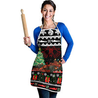 Monaco Christmas Apron with Race Car Christmas Tree and Snowflake Holiday - Wonder Print Shop