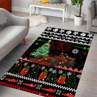 Monaco Christmas Area Rug with Race Car Christmas Tree and Snowflake Holiday - Wonder Print Shop