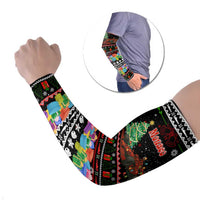 Monaco Christmas Arm Sleeves with Race Car Christmas Tree and Snowflake Holiday - Wonder Print Shop