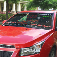 Monaco Christmas Auto Sun Shade with Race Car Christmas Tree and Snowflake Holiday - Wonder Print Shop