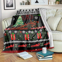 Monaco Christmas Blanket with Race Car Christmas Tree and Snowflake Holiday - Wonder Print Shop