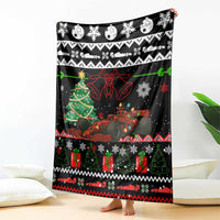 Monaco Christmas Blanket with Race Car Christmas Tree and Snowflake Holiday - Wonder Print Shop