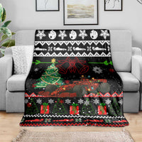 Monaco Christmas Blanket with Race Car Christmas Tree and Snowflake Holiday - Wonder Print Shop