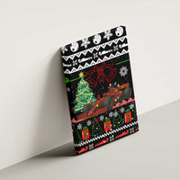 Monaco Christmas Canvas Wall Art with Race Car Christmas Tree and Snowflake Holiday - Wonder Print Shop