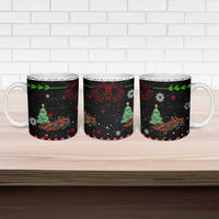 Monaco Christmas Ceramic Mug with Race Car Christmas Tree and Snowflake Holiday - Wonder Print Shop