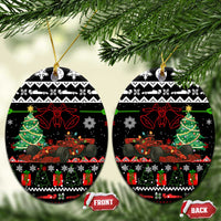 Monaco Christmas Ceramic Ornament with Race Car Christmas Tree and Snowflake Holiday - Wonder Print Shop