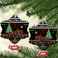 Monaco Christmas Ceramic Ornament with Race Car Christmas Tree and Snowflake Holiday - Wonder Print Shop