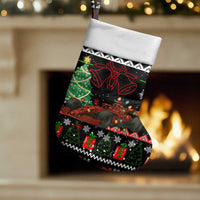 Monaco Christmas Stocking with Race Car Christmas Tree and Snowflake Holiday - Wonder Print Shop