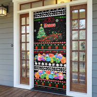 Monaco Christmas Door Cover with Race Car Christmas Tree and Snowflake Holiday - Wonder Print Shop