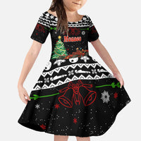 Monaco Christmas Family Matching Off Shoulder Maxi Dress and Hawaiian Shirt with Race Car Christmas Tree and Snowflake Holiday - Wonder Print Shop