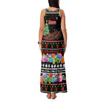 Monaco Christmas Family Matching Tank Maxi Dress and Hawaiian Shirt with Race Car Christmas Tree and Snowflake Holiday - Wonder Print Shop